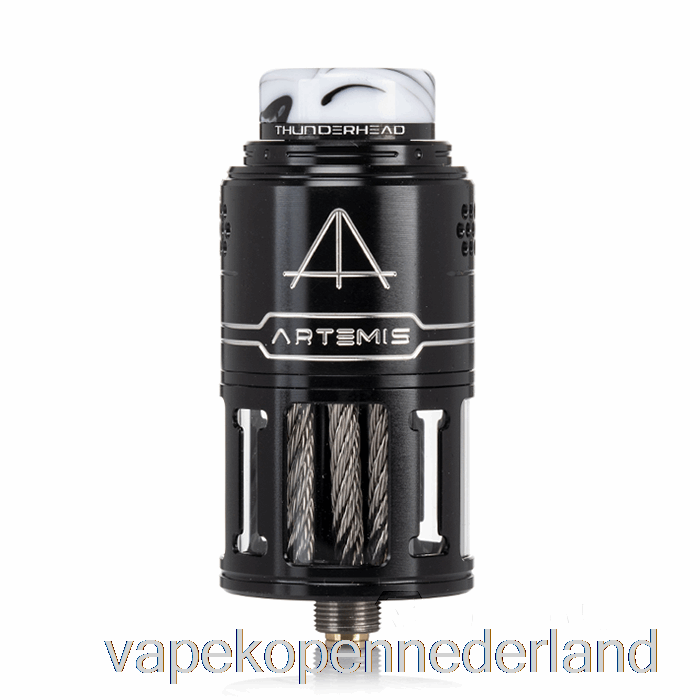Elektronische Sigaret Vape Donderkop Creaties Artemis V2 Topcoiler 25mm Rdta Zwart En Zilver